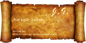 Juriga Ixion névjegykártya